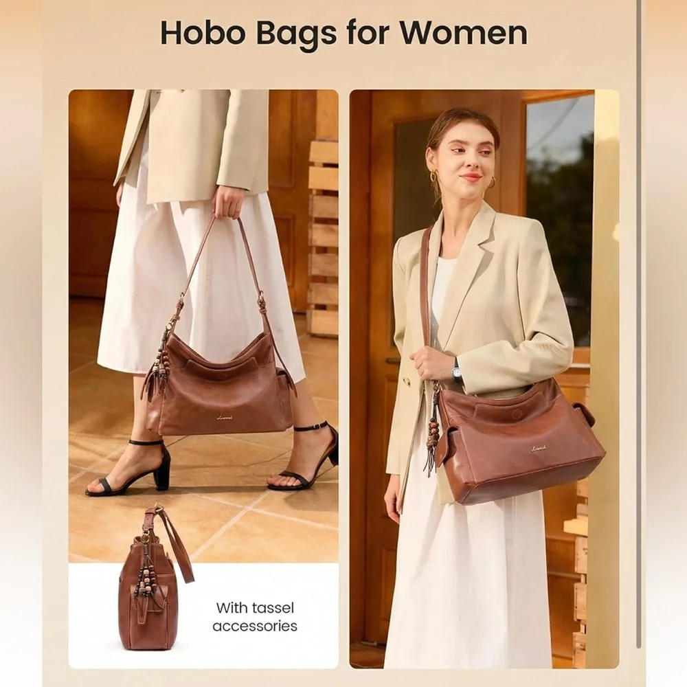 Brown Leather Hobo Bag